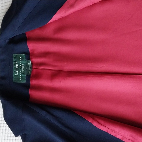 Ralph Lauren Sports Blazer Jacket Classic Navy Gold Buttons Size 6 Petite - Picture 15 of 16